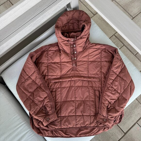 NWT Free People Movement Pippa Packable Pullover Puffer Jacket Brown Medium - Picture 5 of 12